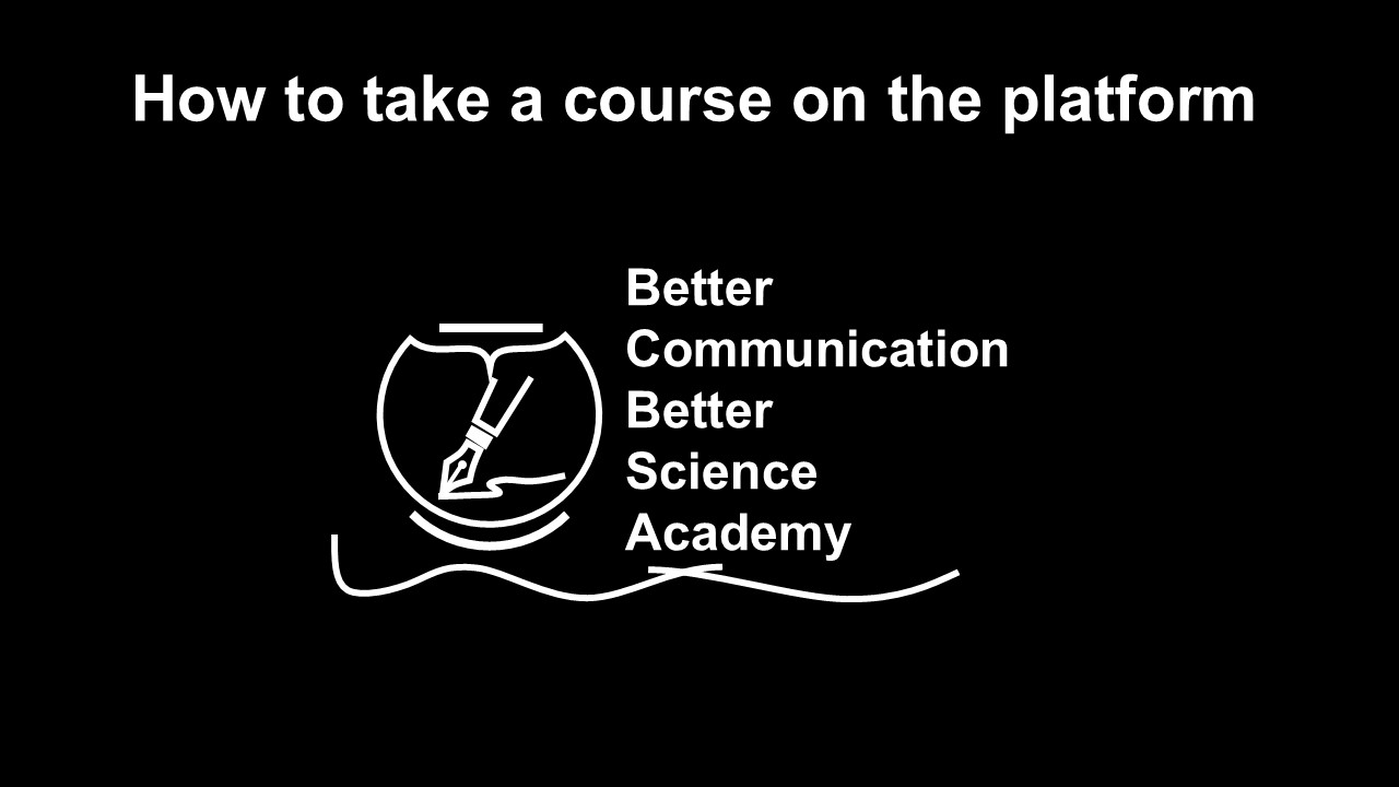 How to take a course on the platform