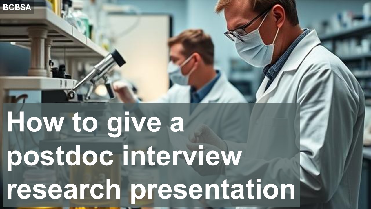 How to give a postdoc interview research presentation