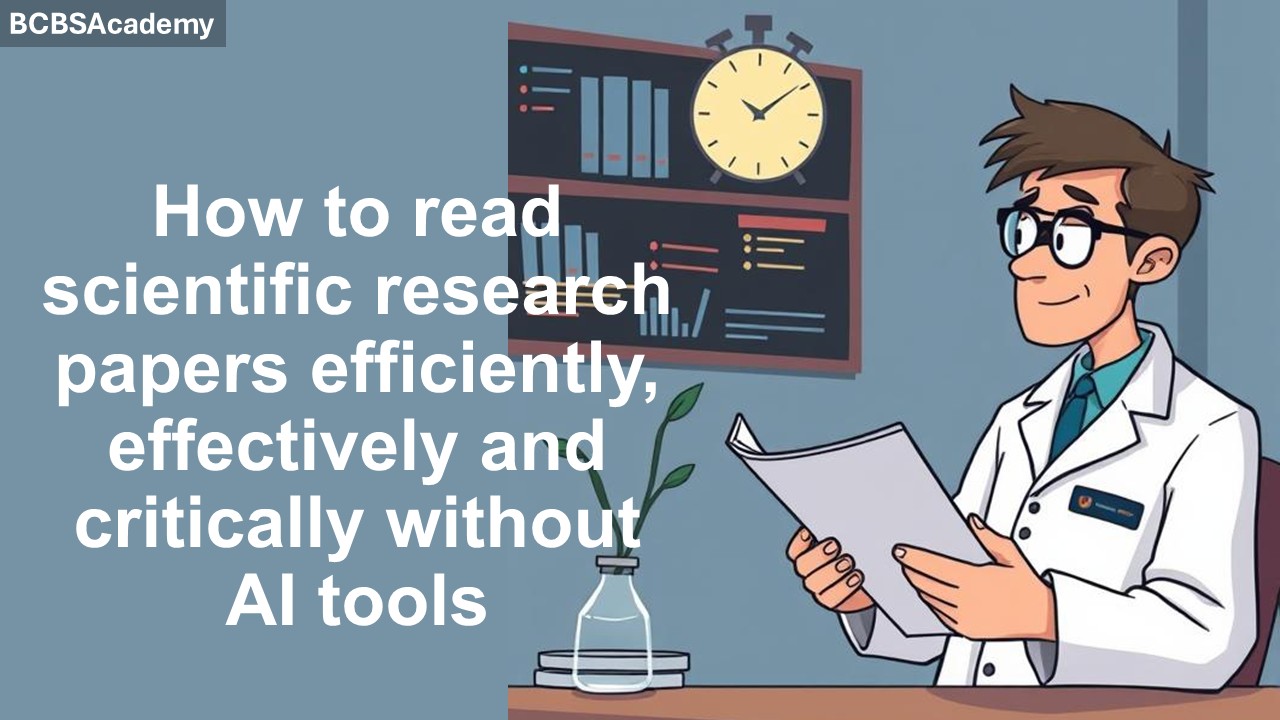 How to read scientific research papers efficiently, effectively and critically without AI tools